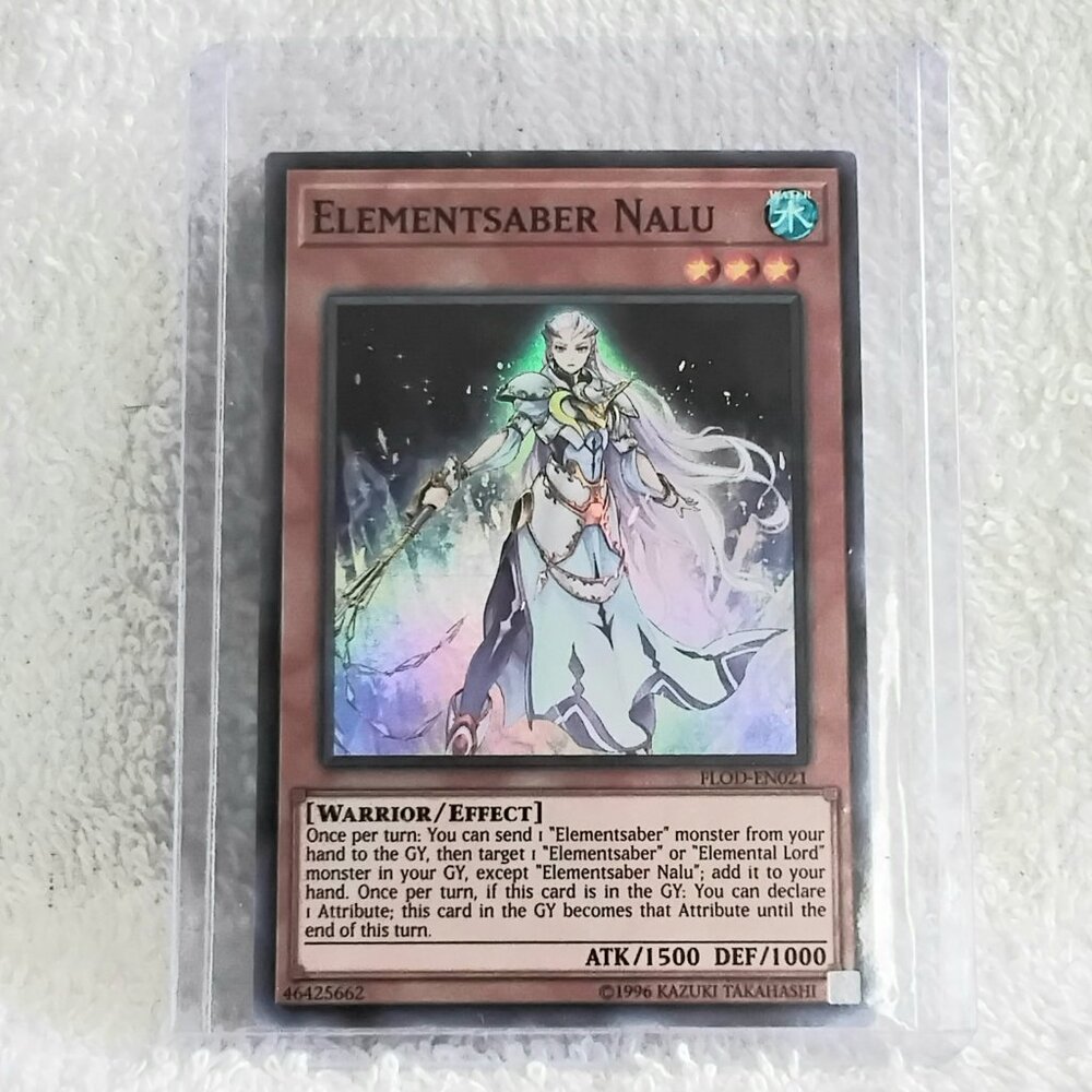 5/$20 Mint 1996 Yu-Gi-Oh! Elementsaber... FLOD-EN021 SR Holo 2nd Edition Card!!